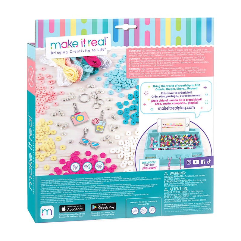 Make It Real Summer Vibes Heishi Beads DIY Craft Kit (531 Pieces) - Image 2